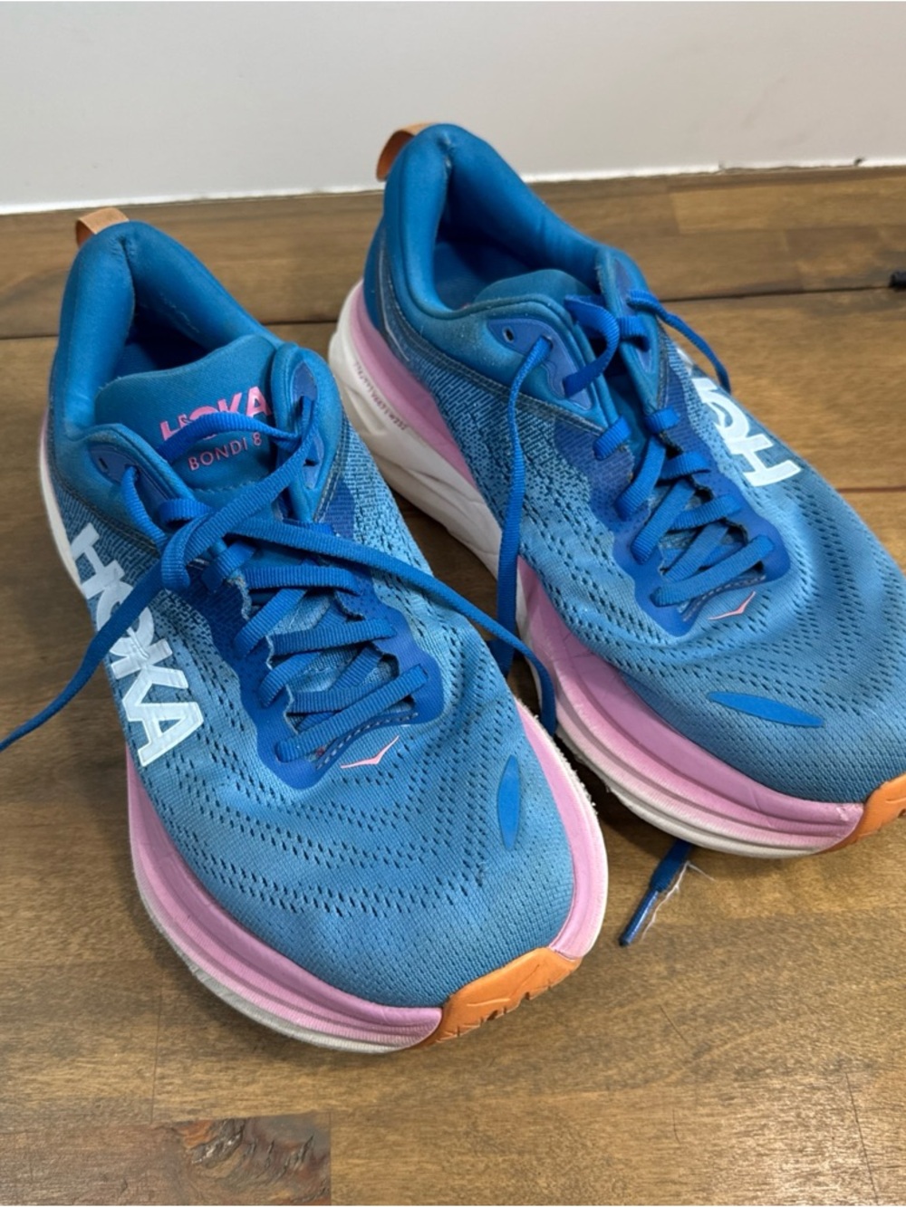 Hoka Women's Bondi 8 Blue Running Shoes size 9.5D